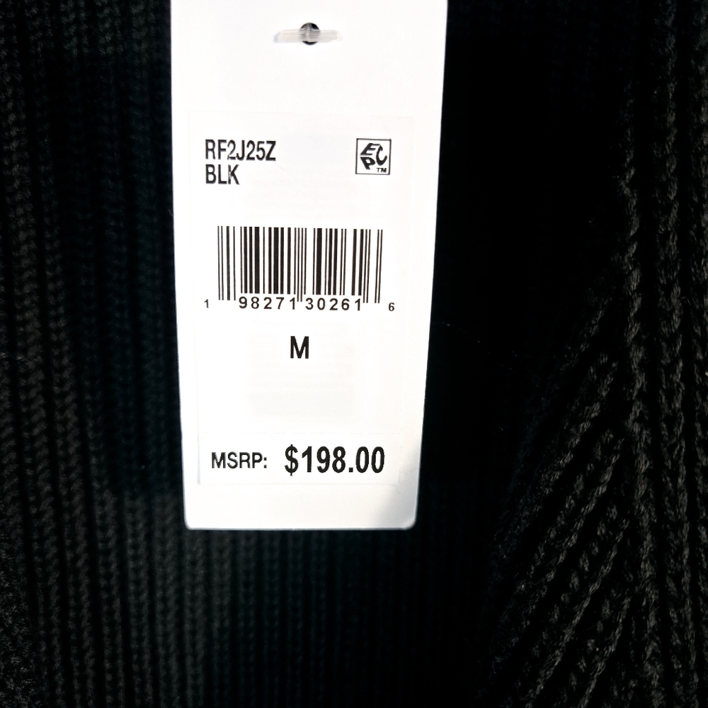 Splendid Juliet Rib Open Front Sleeveless Black Knit Cardigan Size Medium NWT - Picture 11 of 13